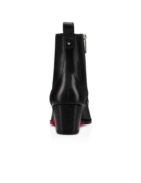 cheap Christian Louboutin Boot Mayerswing Black silver Calf sale