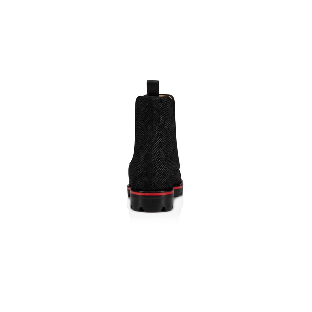 cheap Christian Louboutin Boot Melon Strass Black jet Suede sale