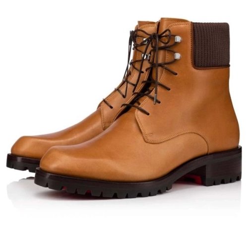 cheap Christian Louboutin Boot Trapman Terra Brown Calf sale