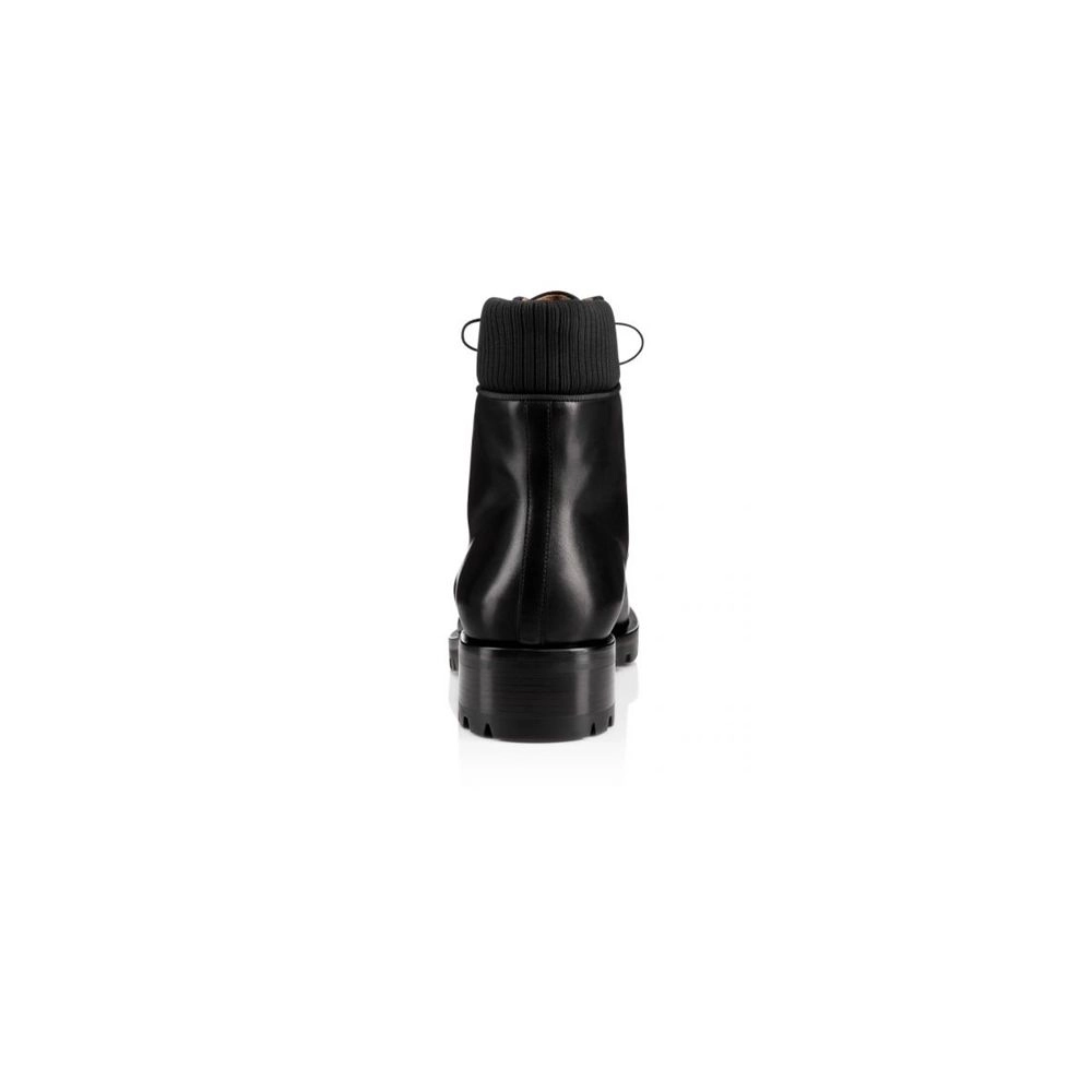 cheap Christian Louboutin Boot Trapman Black Leather sale