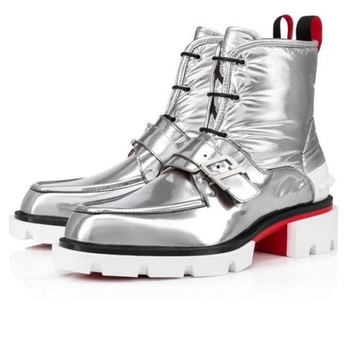 cheap Christian Louboutin Boot Our Georges B Silver Antispecchio sale