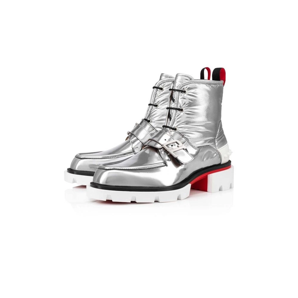 cheap Christian Louboutin Boot Our Georges B Silver Antispecchio sale