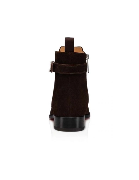 cheap Christian Louboutin Boot Validobi Dark Brown Crosta sale