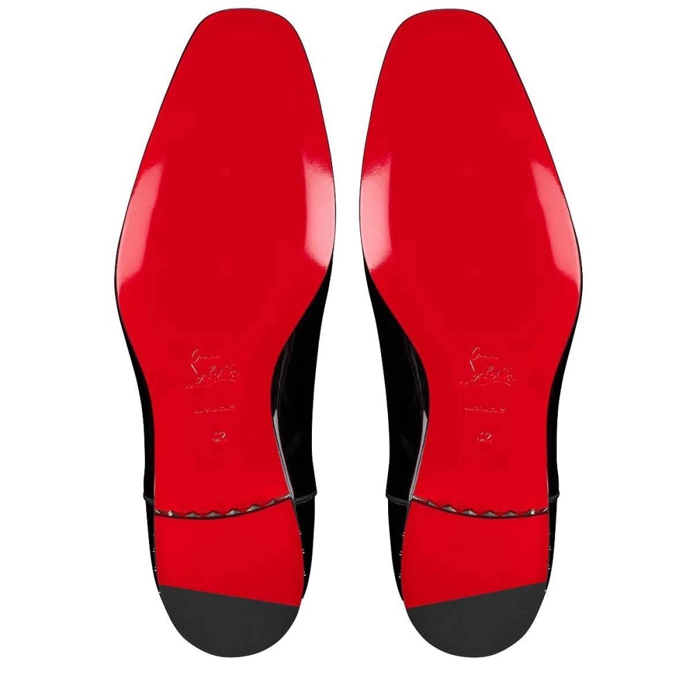 Discount Christian Louboutin Greggyrocks Oxfords Shoes Patent Leather Black Outlet Online
