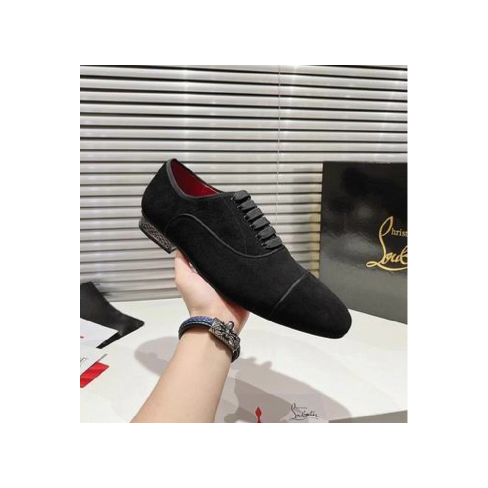 Replica Christian Louboutin Greggyrocks Oxfords Shoes Velvet Black
