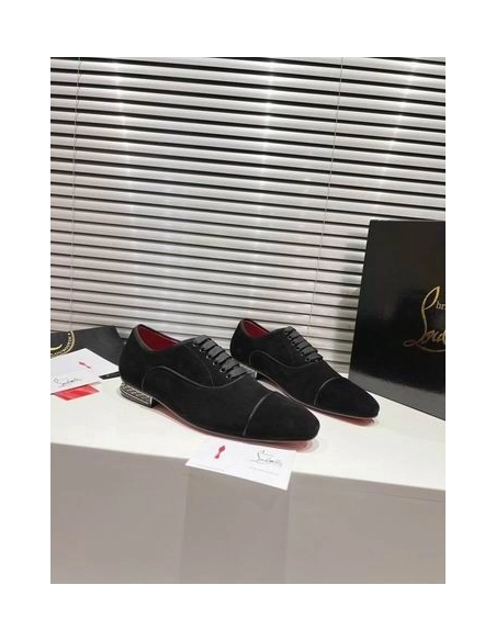 Replica Christian Louboutin Greggyrocks Oxfords Shoes Velvet Black