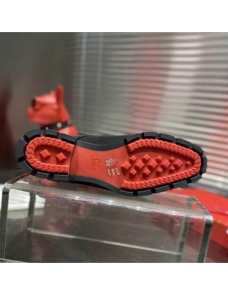 Replica Christian Louboutin Charlie Me Oxfords Calf Leather Black, Fake CL Shoes