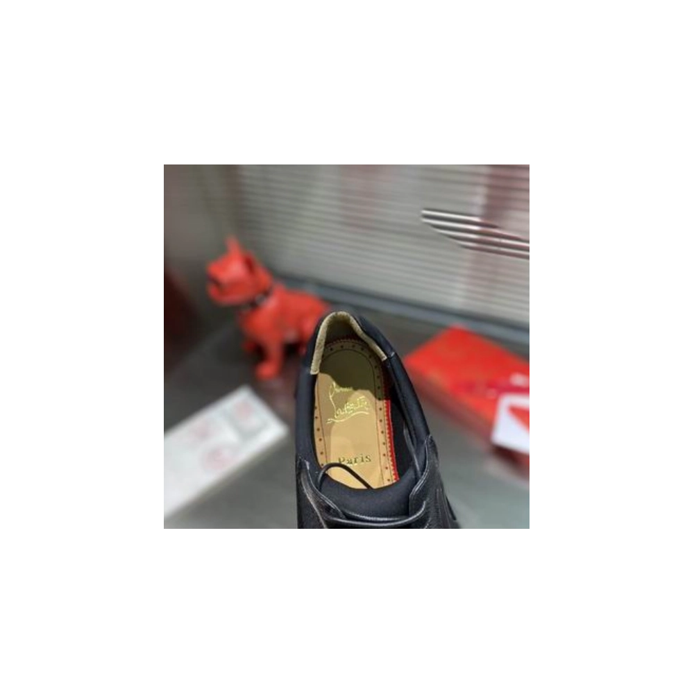 Replica Christian Louboutin Charlie Me Oxfords Calf Leather Black, Fake CL Shoes