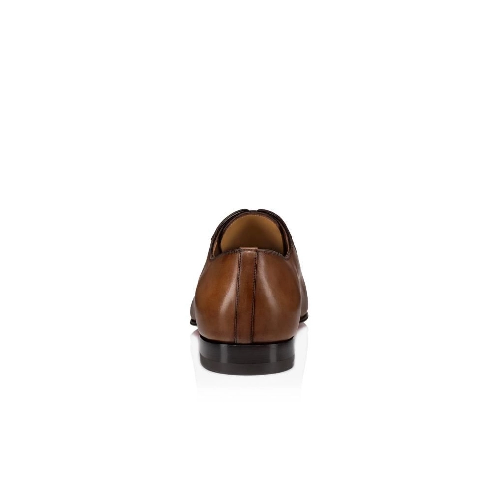 Cheap Christian Louboutin Lafitoch Oxfords Calf Leather Havane Brown for Sale