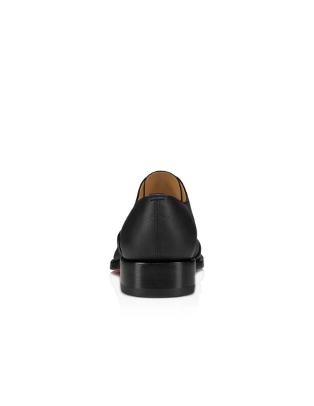 Discount Christian Louboutin Boabi Oxfords Calf Leather Petit Grain Black Outlet Sale