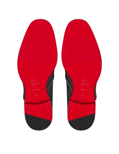 Discount Christian Louboutin Boabi Oxfords Calf Leather Petit Grain Black Outlet Sale