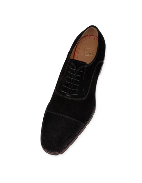 Discount Christian Louboutin Hubertus Oxford Veau Velours Black Outlet Online