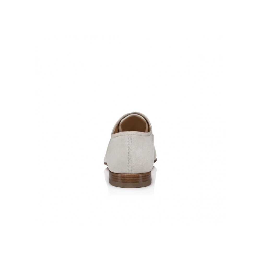 Cheap Christian Louboutin Greggo Oxfords Calf Leather Linen Country Albatre, Discount Christian Louboutin Shoes Outlet Online