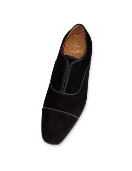 cheap Christian Louboutin Oxford Alpha Male Black Veau Velours sale