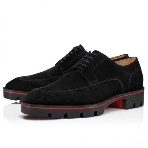 Cheap Christian Louboutin Davisol Derbies Leather Black, Discount Christian Louboutin Shoes Outlet Online