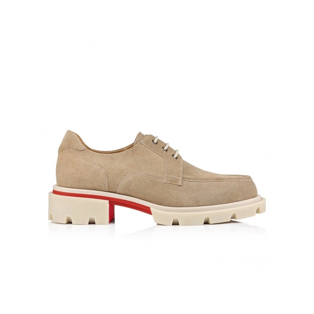 Fake Christian Louboutin Our Georges L Derbies Calf Leather Saharienne, Replica Christian Louboutin Shoes