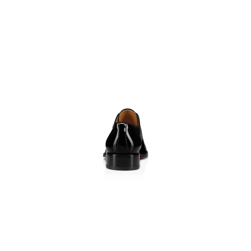 cheap Christian Louboutin Derby Chambeliss Flat Black Patent Calf sale