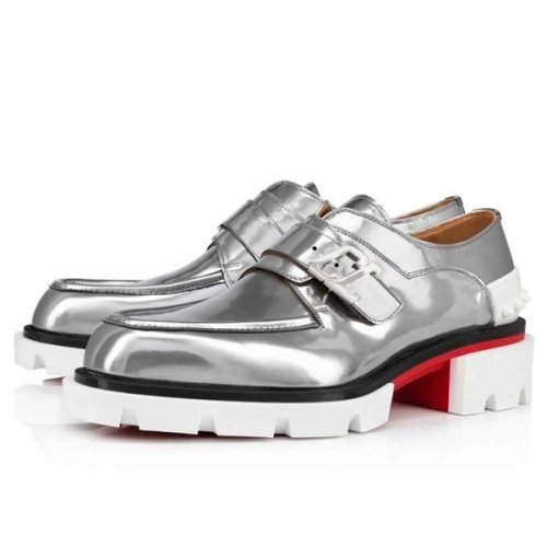 cheap Christian Louboutin Derby Our Georges Silver Antispecchio sale