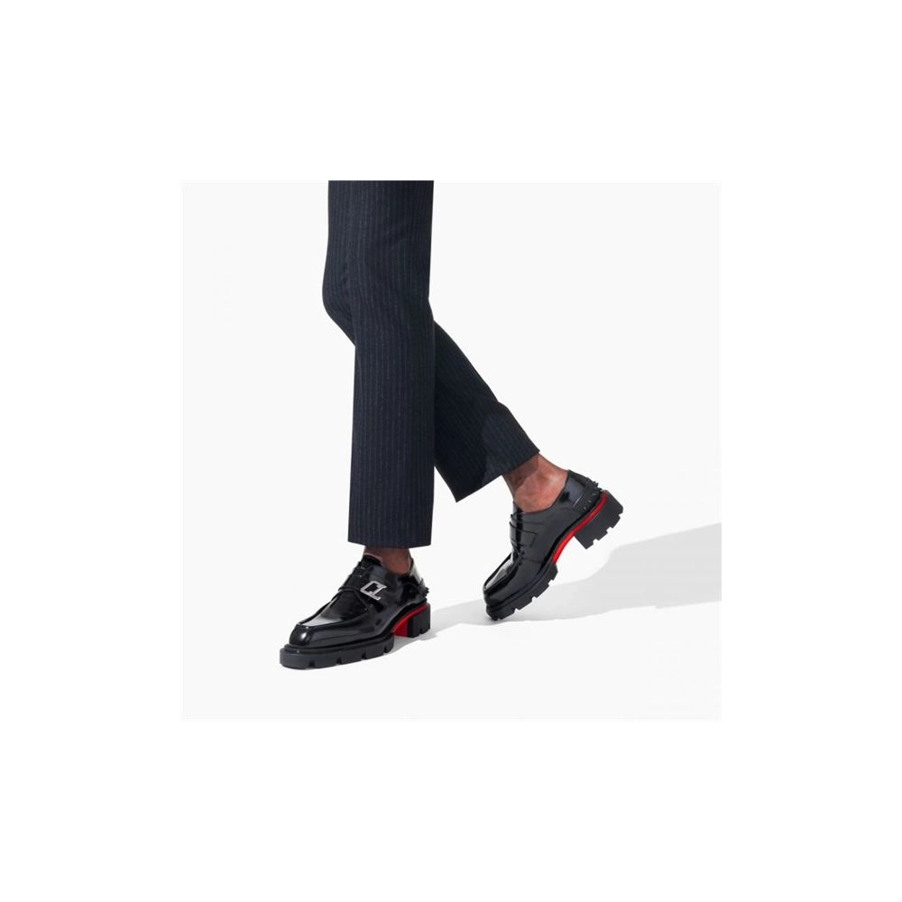 cheap Christian Louboutin Derby Our Georges Black Calf For Men sale