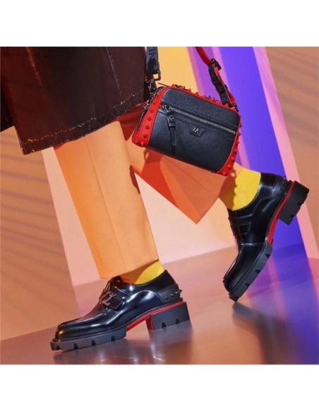 cheap Christian Louboutin Derby Our Georges Black Calf For Men sale
