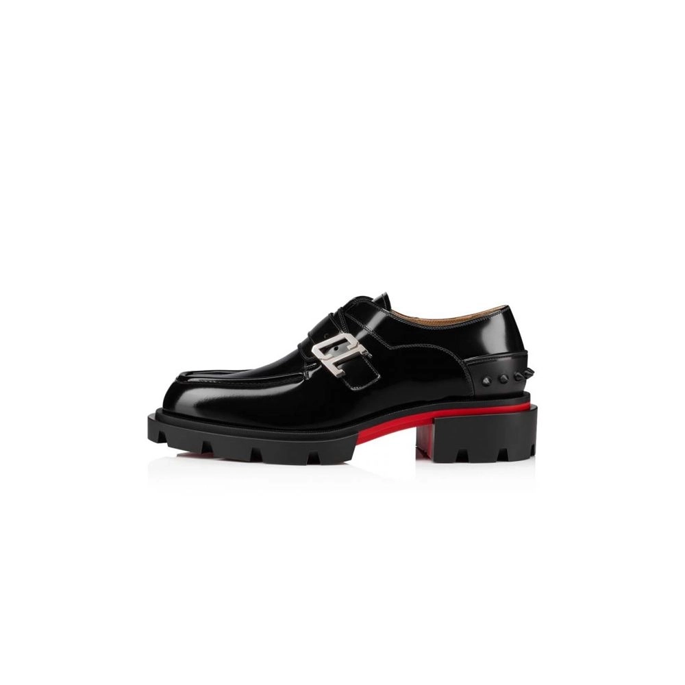 cheap Christian Louboutin Derby Our Georges Black Calf For Men sale