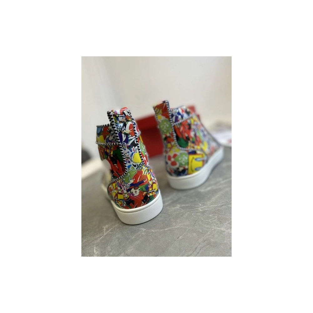 Christian Louboutin Louis Orlato High-top Sneakers Leather Graffiti Imagery Multicolor Outlet Online