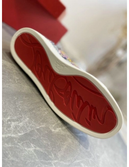 Christian Louboutin Louis Orlato High-top Sneakers Leather Graffiti Imagery Multicolor Outlet Online