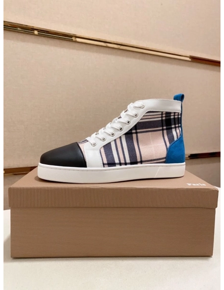 Fake Christian Louboutin Louis Orlato High-Top Sneakers Multicolor, Replica Christian Louboutin Shoes
