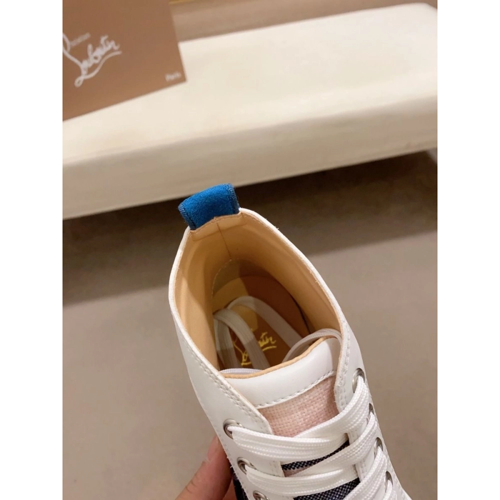 Fake Christian Louboutin Louis Orlato High-Top Sneakers Multicolor, Replica Christian Louboutin Shoes