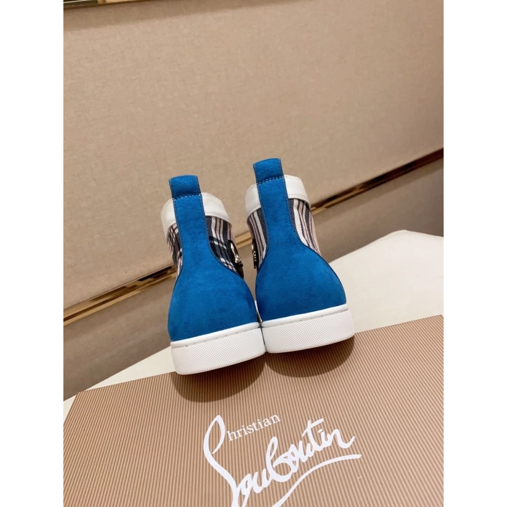 Fake Christian Louboutin Louis Orlato High-Top Sneakers Multicolor, Replica Christian Louboutin Shoes