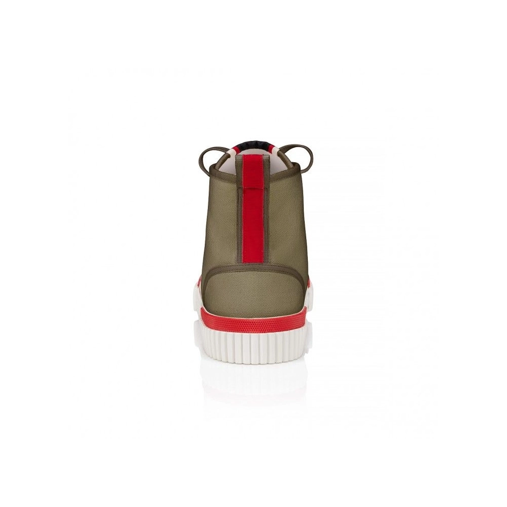 Discount Christian Louboutin Pedro High-top sneakers Fabric Sierra, Cheap Christian Louboutin Shoes for Sale