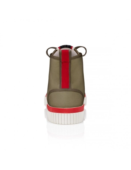 Discount Christian Louboutin Pedro High-top sneakers Fabric Sierra, Cheap Christian Louboutin Shoes for Sale