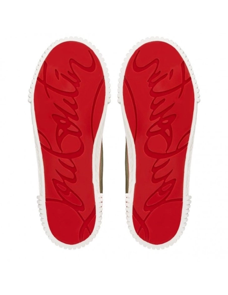 Discount Christian Louboutin Pedro High-top sneakers Fabric Sierra, Cheap Christian Louboutin Shoes for Sale