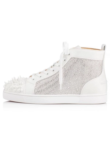 cheap Christian Louboutin High-top No Limit Flat Latte gold Calf Sneaker sale