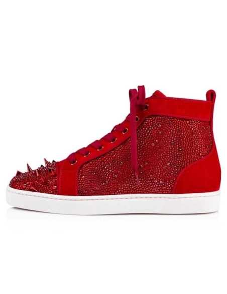 cheap Christian Louboutin High-top Lou Pik Pik STR Version Loubi Strass sale