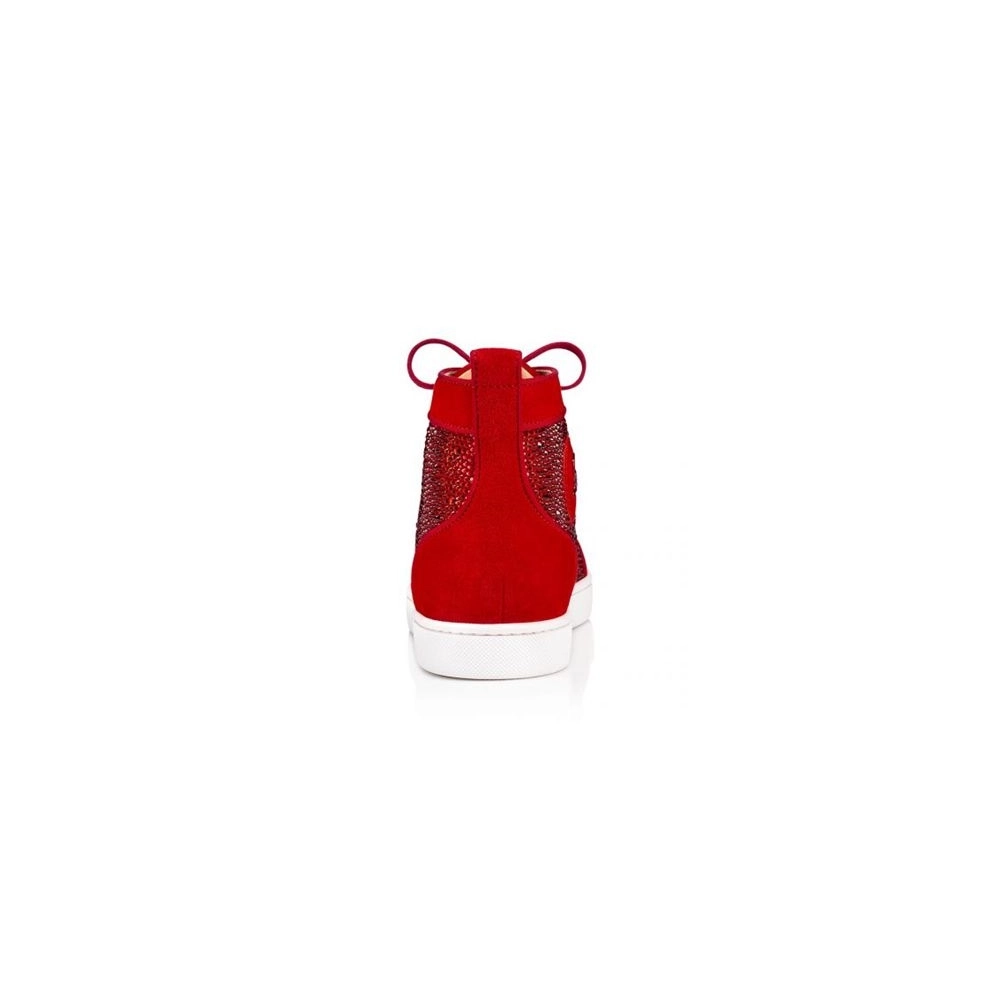 cheap Christian Louboutin High-top Lou Pik Pik STR Version Loubi Strass sale