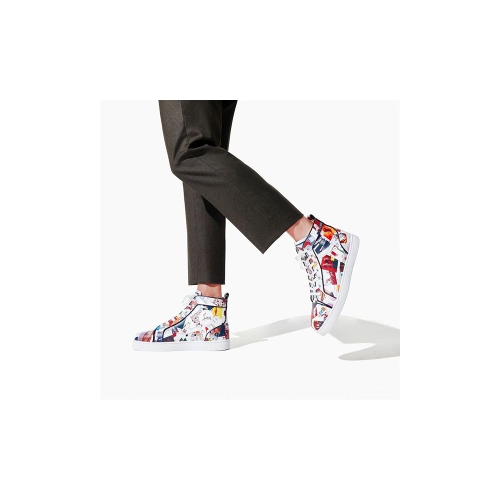 cheap Christian Louboutin High-top Louis Orlato Multi black Claf Sneaker sale