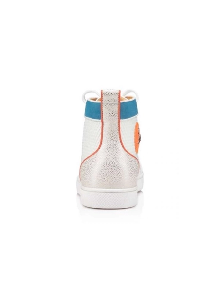 cheap Christian Louboutin High-top Louis Orlato Bianco panorama Leather sale