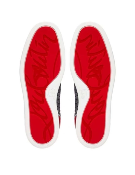 cheap Christian Louboutin High Top Lou Spikes Orlato Version Multi Fabric sale