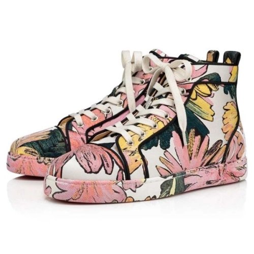 cheap Christian Louboutin Fun Lou Spikes Multi Fabric high-top sneaker sale