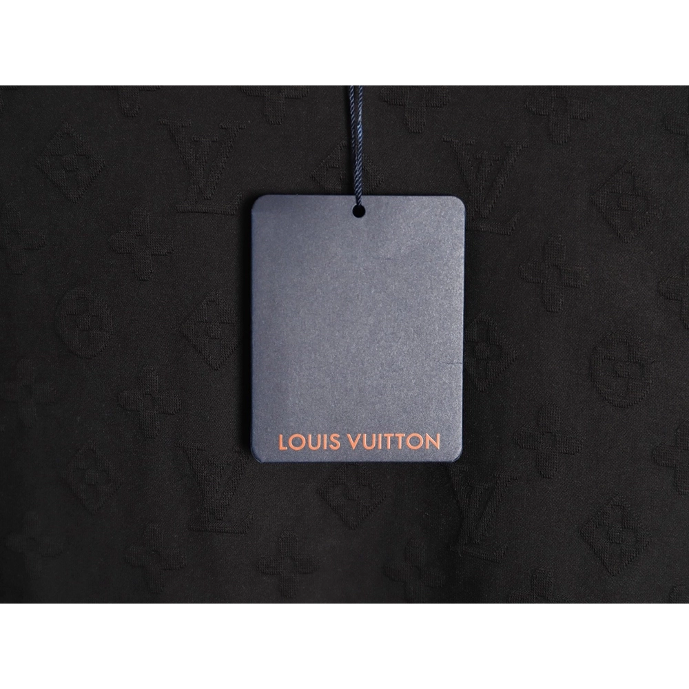 Louis Vuitton full print monogram dark pattern jacquard short sleeve Tshirt,cheap Louis Vuitton