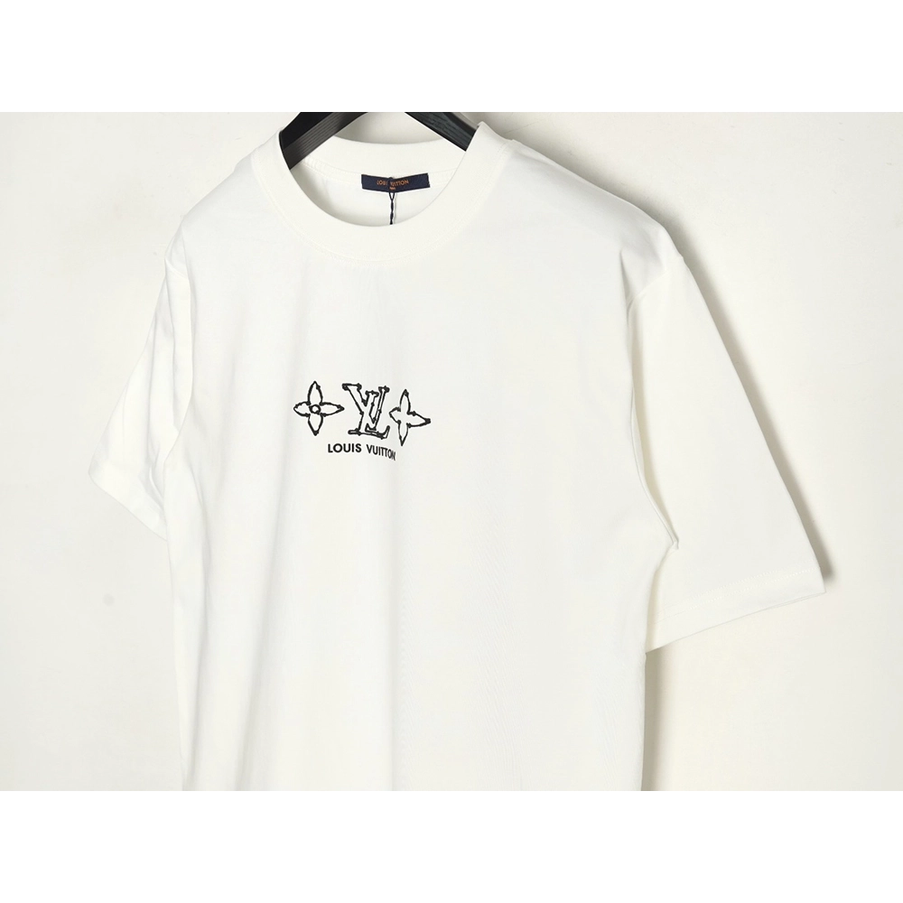 Louis Vuitton fourleaf clover and back logo print shortsleeved Tshirt,cheap Louis Vuitton