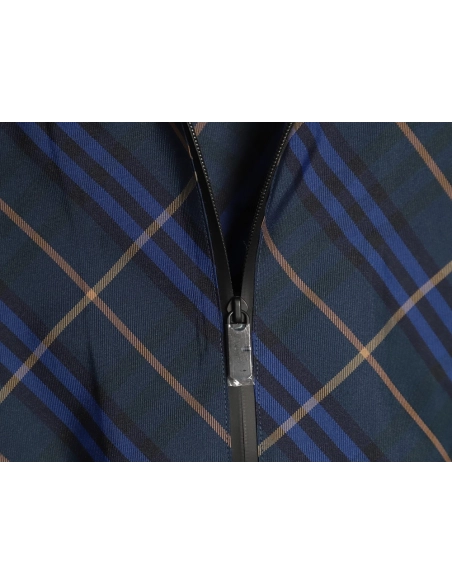 Burberry War Horse Embroidered Check Reversible Zip Jacket,cheap Burberry