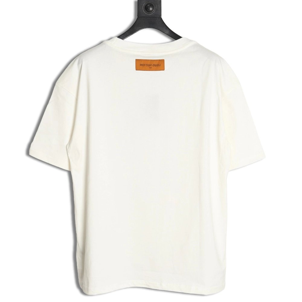 Louis Vuitton oil painting graffiti print short sleeves,cheap Louis Vuitton