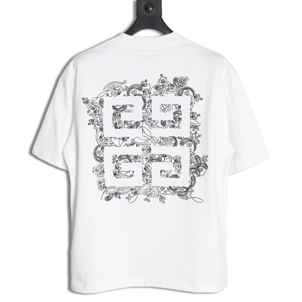 Givenchy floral embroidered lettering logo short sleeves,cheap Givenchy