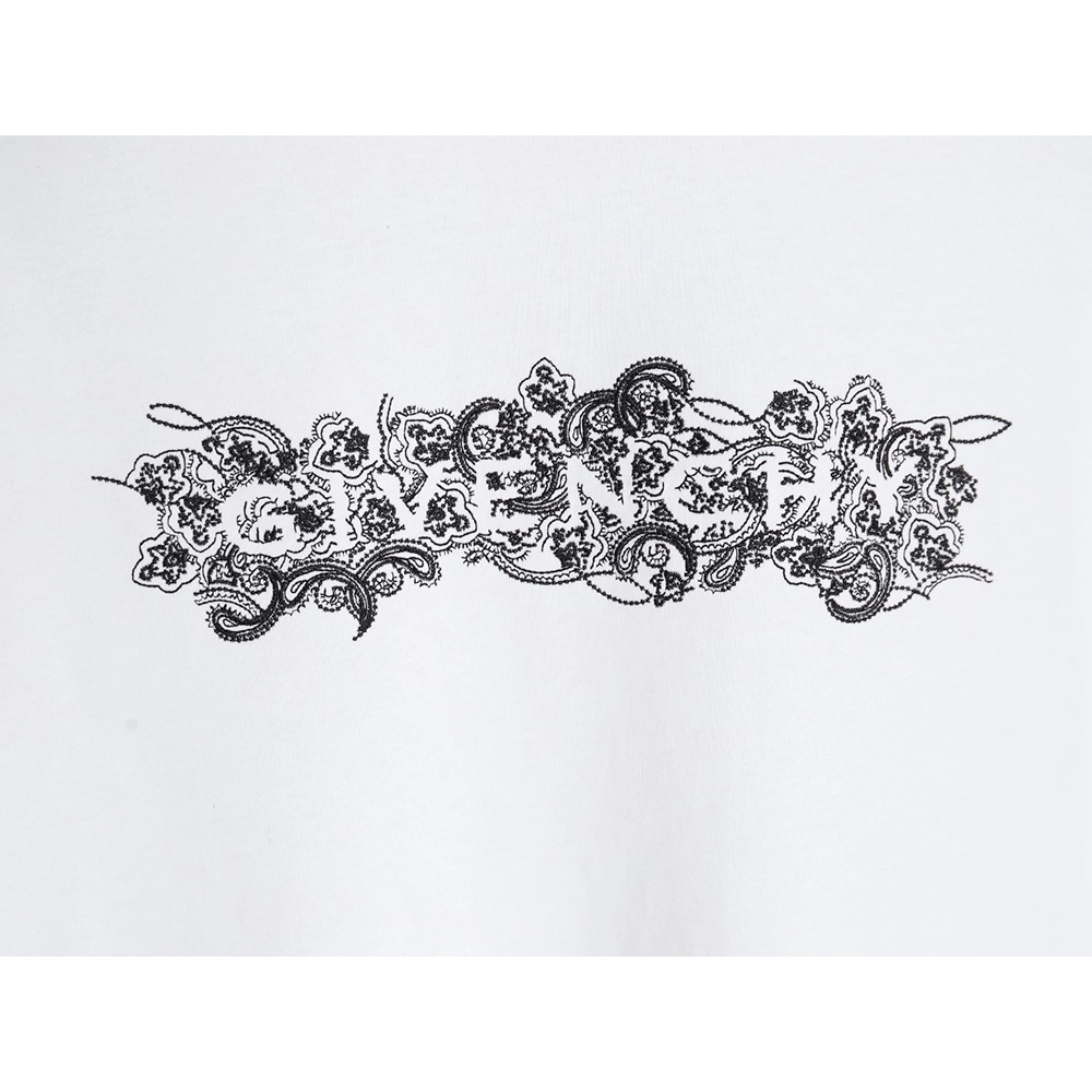 Givenchy floral embroidered lettering logo short sleeves,cheap Givenchy