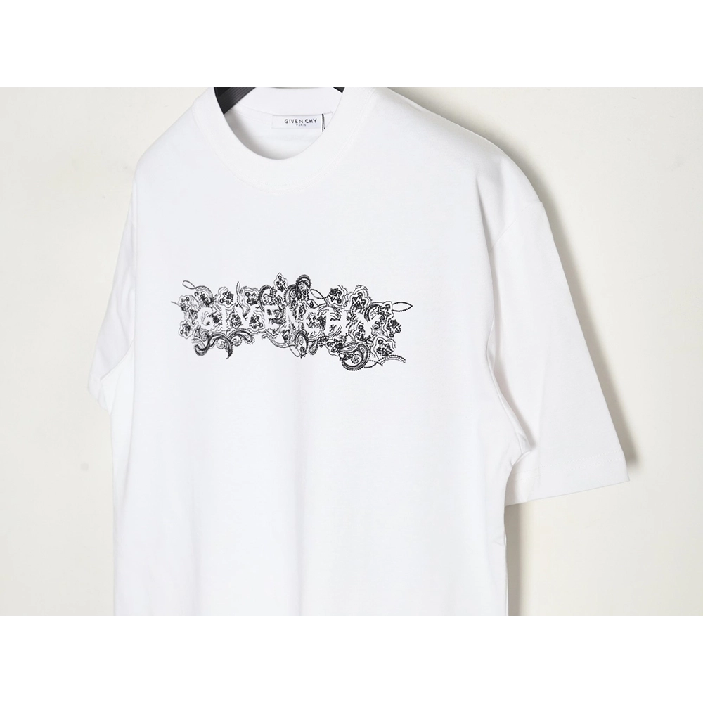 Givenchy floral embroidered lettering logo short sleeves,cheap Givenchy