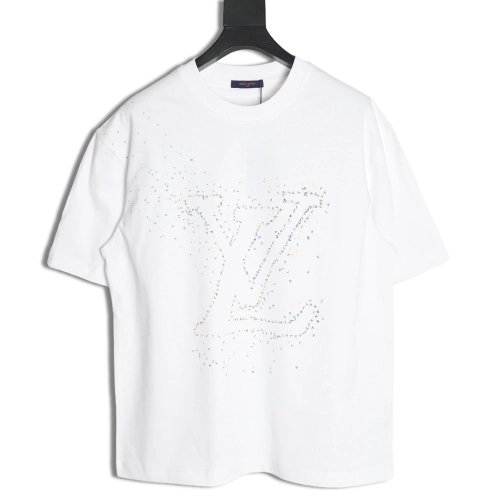 Louis Vuitton small airplane printed letter logo short sleeves,cheap Louis Vuitton