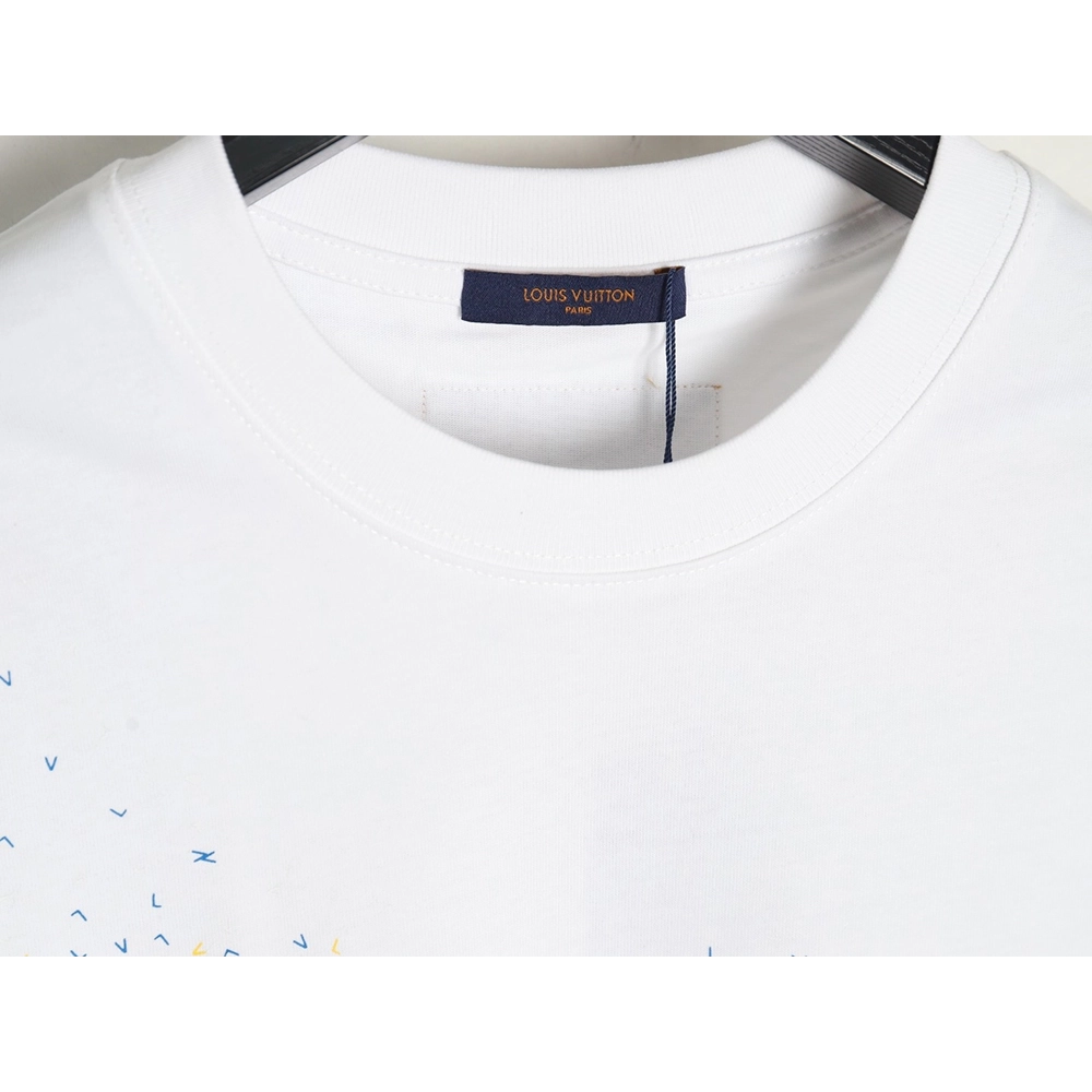 Louis Vuitton small airplane printed letter logo short sleeves,cheap Louis Vuitton