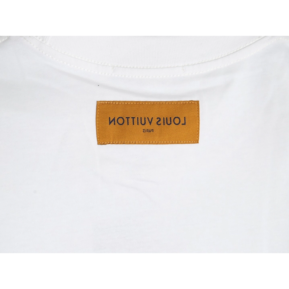Louis Vuitton small airplane printed letter logo short sleeves,cheap Louis Vuitton